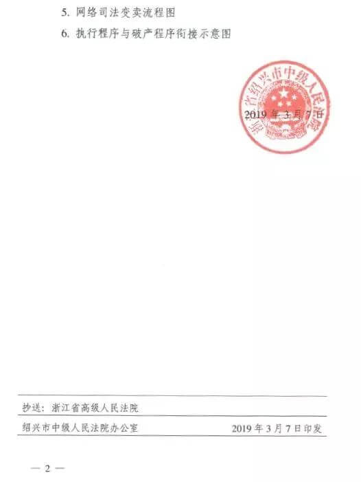 绍兴中院发布执行办案流程大全图