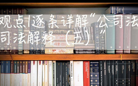 关于适用《中华人民共和国公司法》若干问题的规定（五）