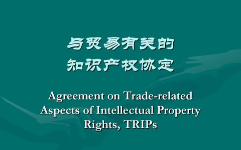 与贸易有关的知识产权协定(TRIPS)