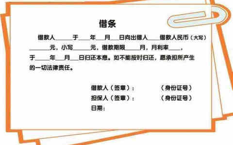 民法典实施后，最新借条模板（2024）