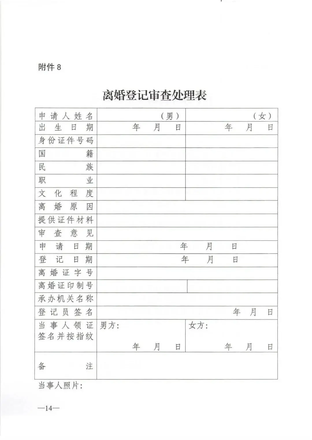 民政部:彻底修改离婚登记程序(附完整离婚文书模板)