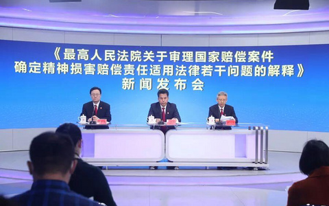 最高院关于审理国家赔偿案件确定精神损害赔偿责任适用法律若干问题的解释