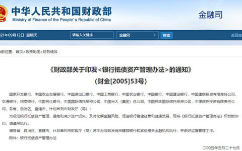 银行抵债资产管理办法