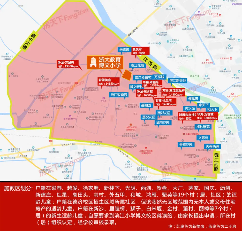 上虞城区中小学学区划分图,要买学区房的抓紧看