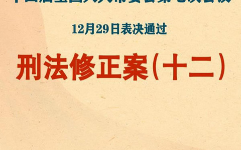 中华人民共和国刑法修正案（十二）