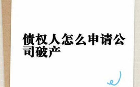 债权人破产申请书